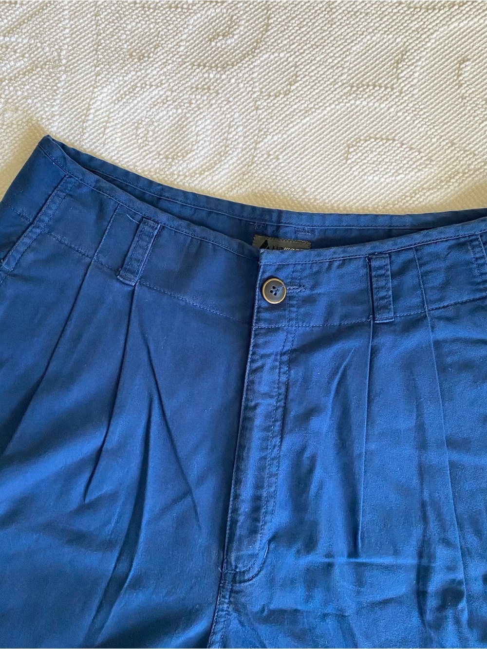 Lizwear Cotton Blue Chinos - Classic High-Rise Fit